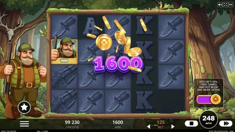 Hunt the Bucks - gran pago en Hot Mode con multiplicadores precargados